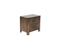 Oak Finish 1Pc Nightstand Wooden Bedside Table 2X Drawers Storage Bedroom Furniture Oak 2 Drawers Bedroom Bedside Cabinet Contemporary,Modern,Transitional Rubberwood Easy Assembly Oak Particle Board