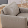 Yorkdale Leather Chair Stone Gray Down Filling Genuine Leather