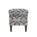 Conrad Storage Ottoman Multi Polyester Floral Traditional Flip Top Rolled Arms Nailhead Trim Polyester