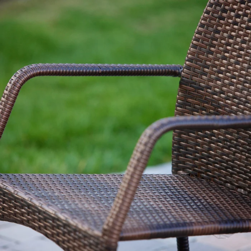 Outdoor Wicker Chairs, 54020 Kd Mp2, 2 Chairs Set Brown Resin