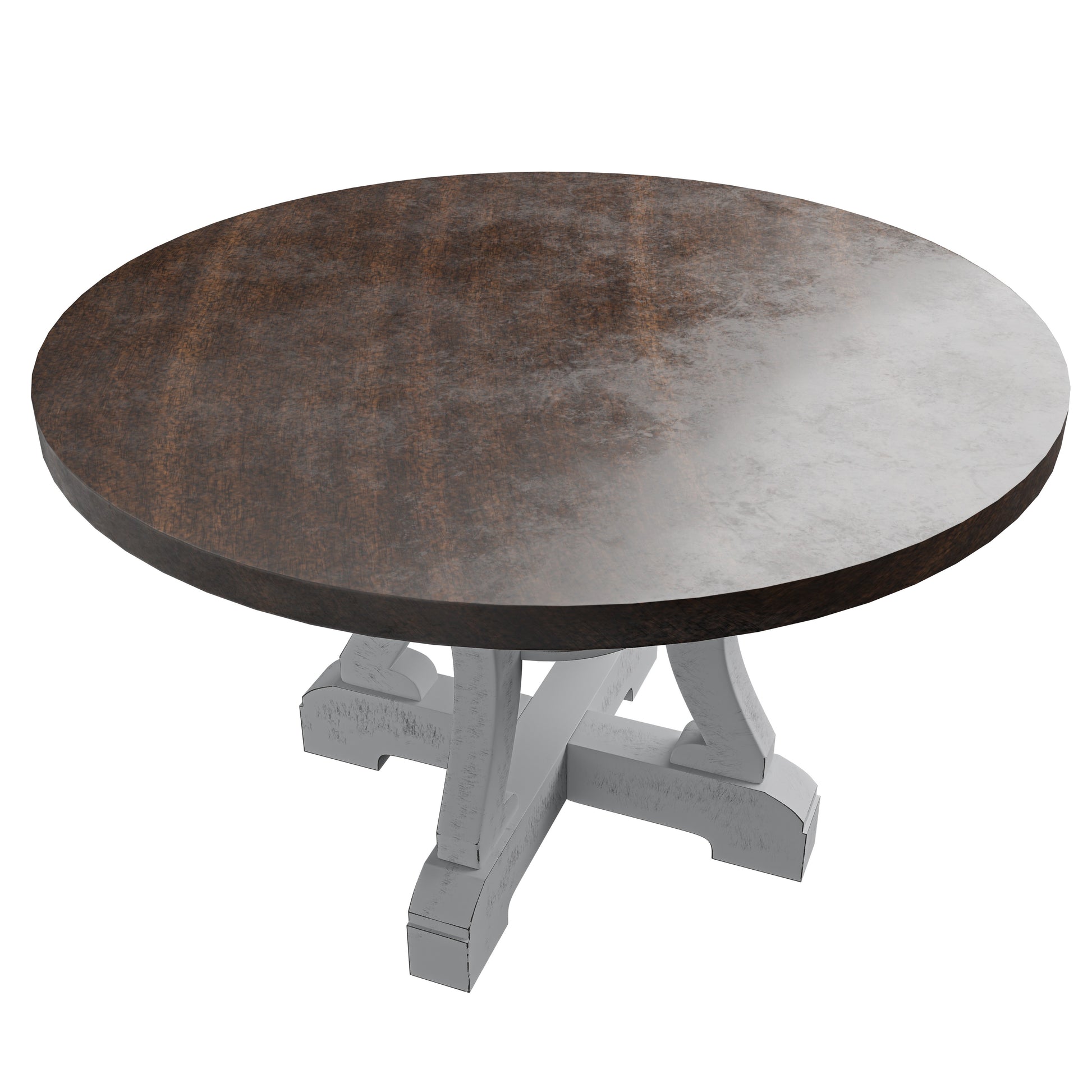 White Dining Room Wooden 1Pc Round Dining Table Elegant Design Furniture White Seats 4 White Classic,Contemporary,Traditional Rubberwood Round Rubber Wood,Solid Wood