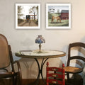 2 Piece Vignette The Old Mare, Heading' Home White Framed Wall Art For Living Room, Bedroom Wall Art Print For Home Decor By Billy Jacobs Multicolor Wood Paper