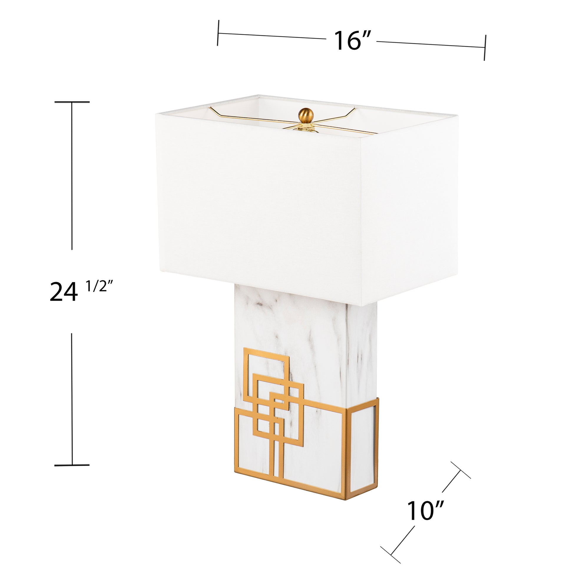 Loyden Table Lamp White Iron