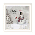 2 Piece Vignette Winter Peace On Earth White Framed Wall Art For Living Room, Holiday Wall Art Print For Home Decor, Bedroom Wall Art By Robin Lee Viera Multicolor Wood Paper