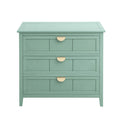 3 Drawer Cabinet, American Furniture,Suitable For Bedroom, Living Room, Study Light Green Mdf