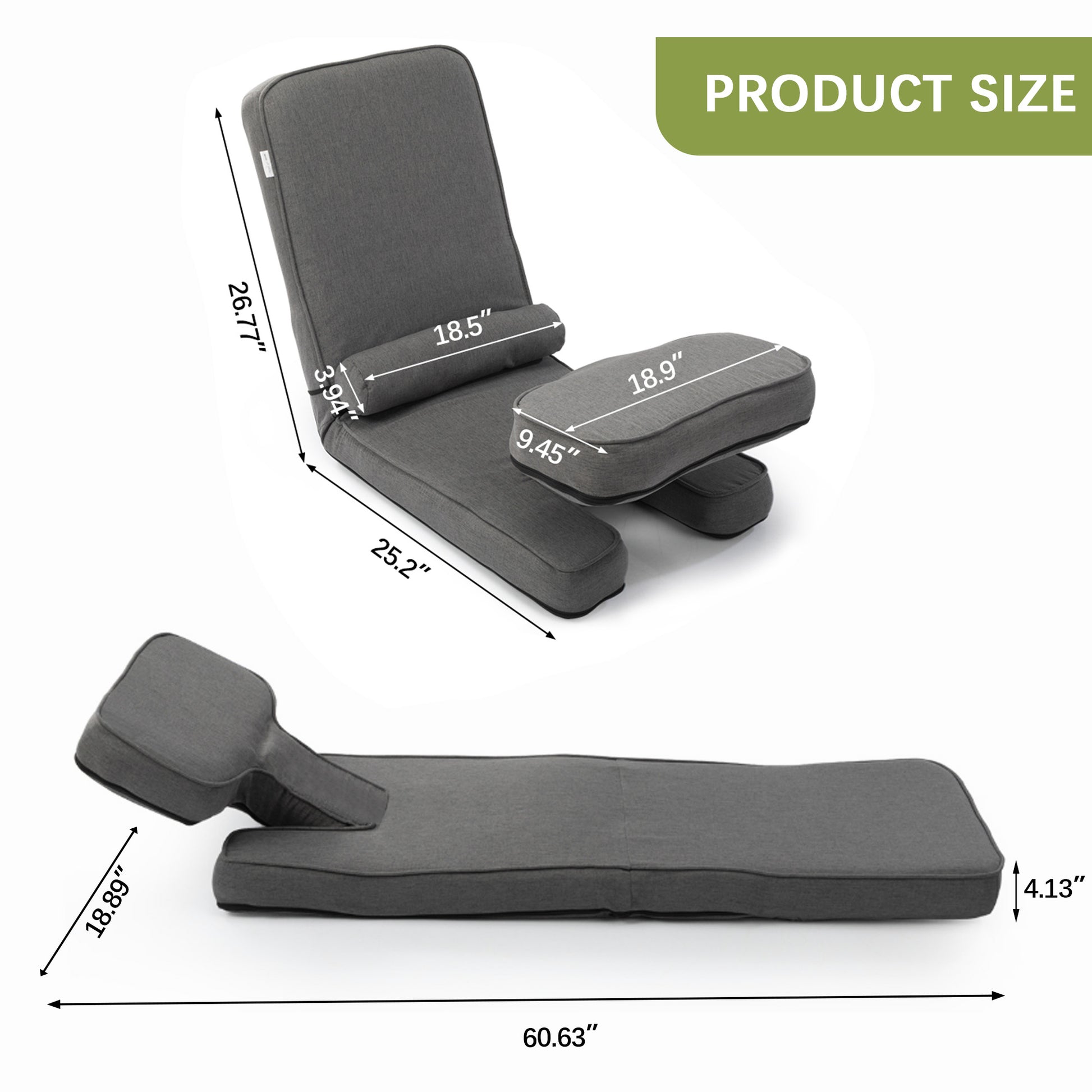 Convertible Sofa Bed With Detachable Cove Gray Gray Cotton