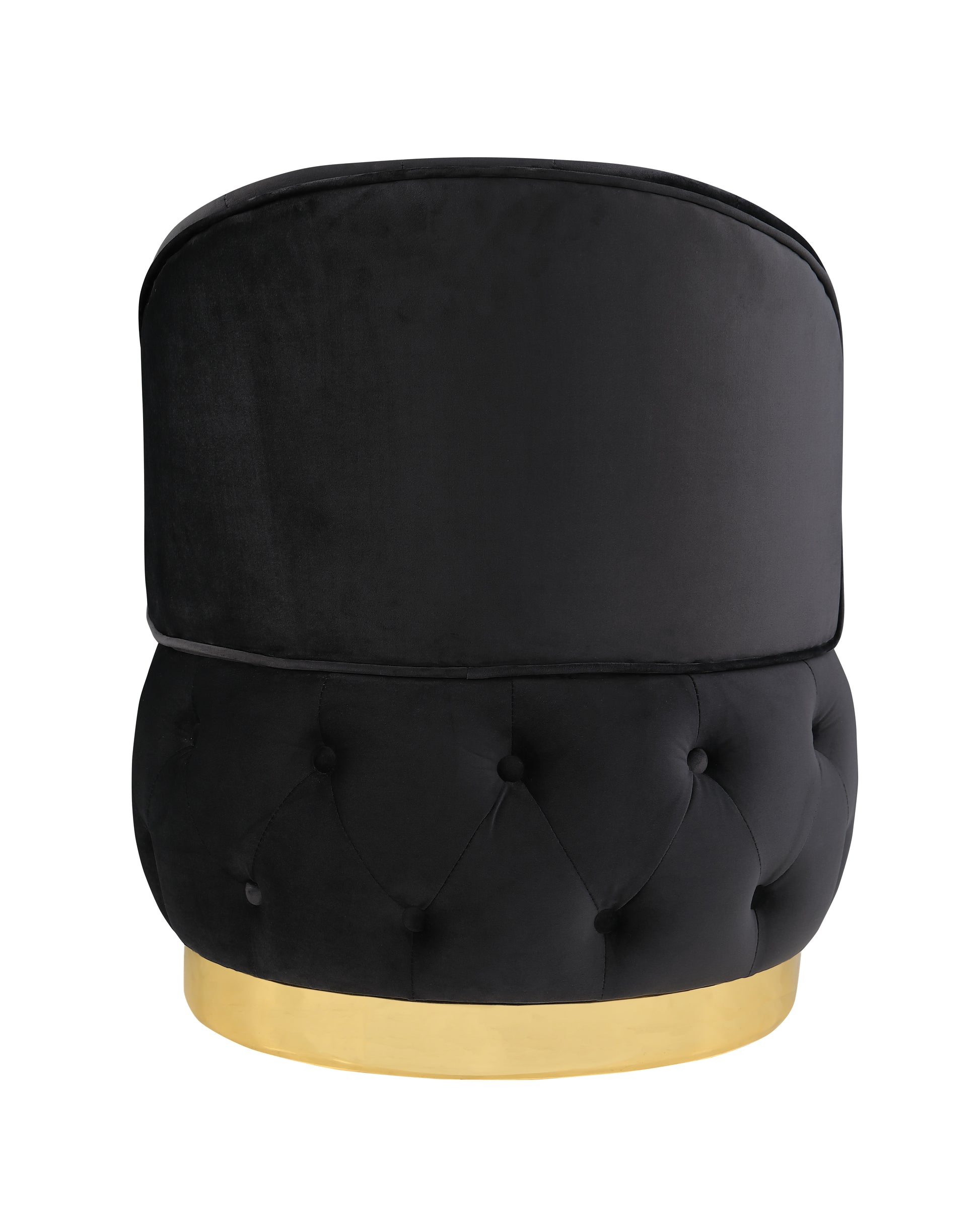 360 Degree Swivel Cuddle Barrel Accent Storage Chairs Black Velvet