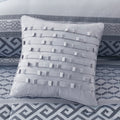 7 Piece Jacquard Comforter Set Navy Cal King California King Navy Polyester