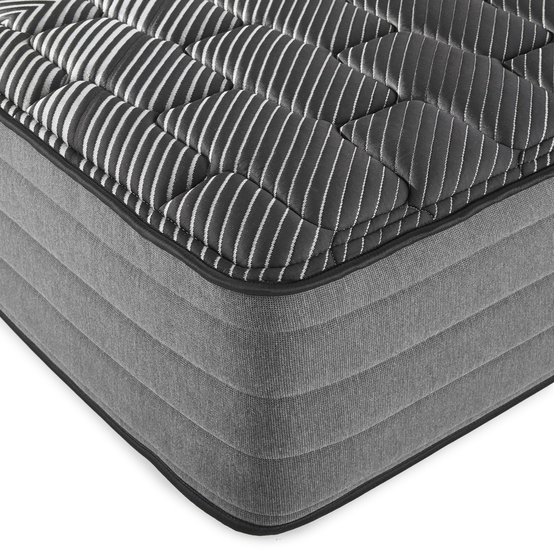 14" Pure Ice Lux Firm Quilted Full Mattress Black Foam Spring Full