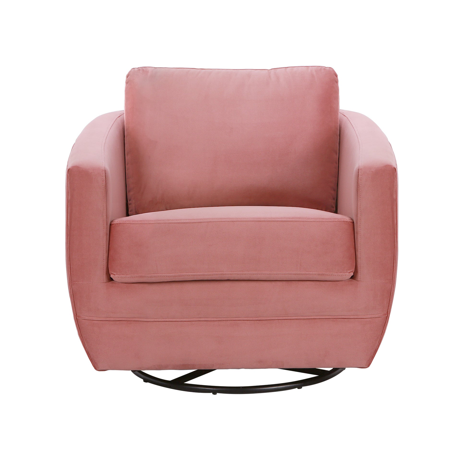 Gogh Swivel Chair In Dusty Rose Dusty Rose Fabric