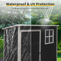 5X3Ft Resin Outdoor Storage Shed Kit Perfect To Store Patio Furniture,Black Black Plastic