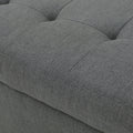 Guernsey Ottoman Charcoal Fabric