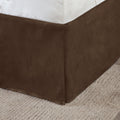 7 Piece Faux Suede Comforter Set Brown King King Brown Polyester