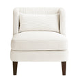 Modern Beige Accent Chair Cushion Seat Corduroy Fabric Upholstery Pillow Living Room Furniture 1Pc Beige Primary Living Space Modern Plywood