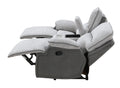 Cyprus 3 Piece Reclining Living Room Set Gray Gray Fabric