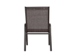 2 Piece Patio Chairs, Outdoor Camping Chairs Withtextilene Fabric, Set Of 2 Garden Chairs With Armrest High Backrest For Garden Patio Pool Beach Yard Space Saving Brown Brown Steel