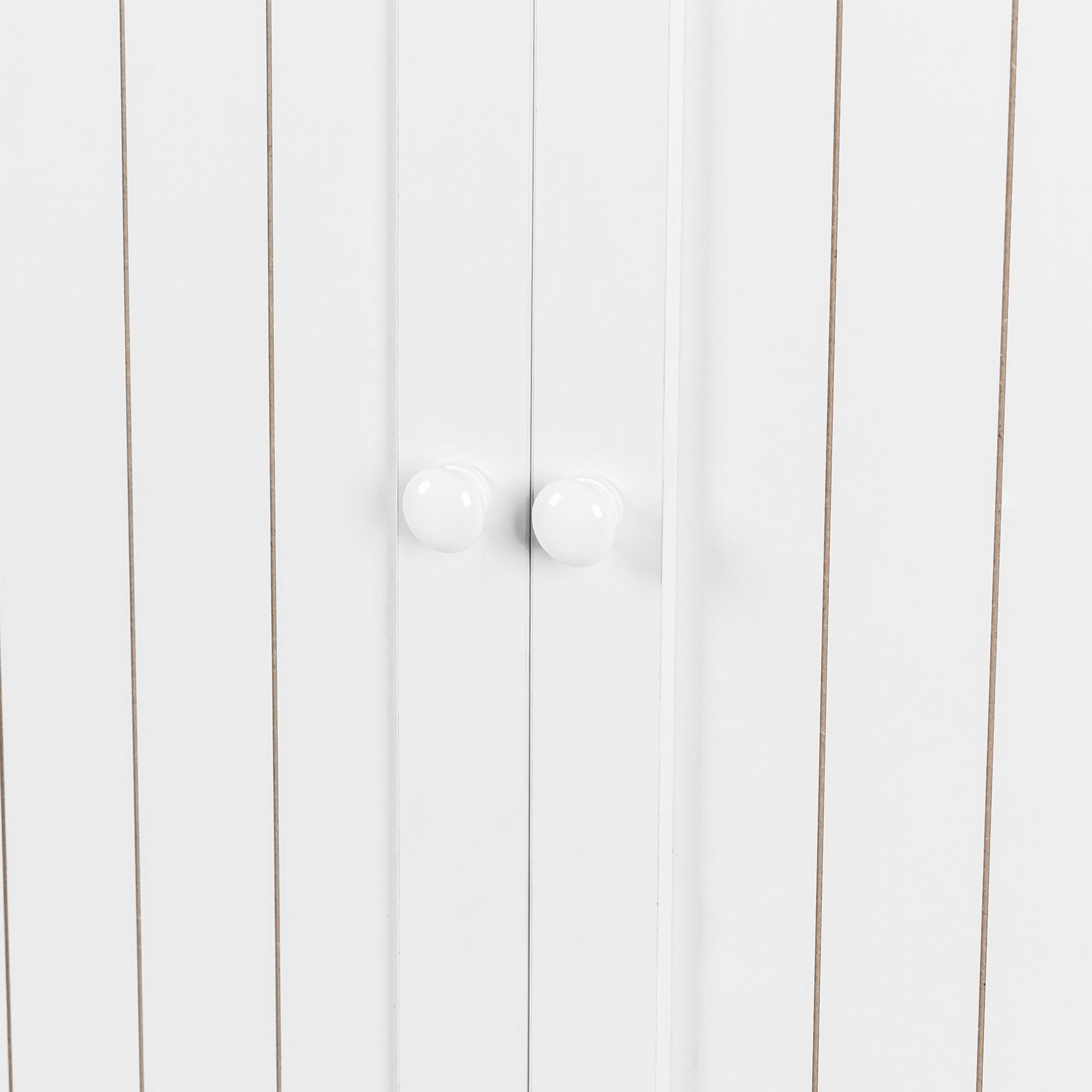 Kitchen Storage Cabinet With Adjustable Shelves, Racks And Doors, Freestanding Kitchen Hutch Cupboard, Buffet Sideboard For Living Room Or Dining Room, White White Particle Board Mdf