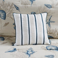 7 Piece Cotton Sateen Comforter Set Blue Queen Queen Blue Cotton