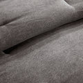7 Piece Faux Suede Comforter Set Grey Cal King California King Grey Polyester