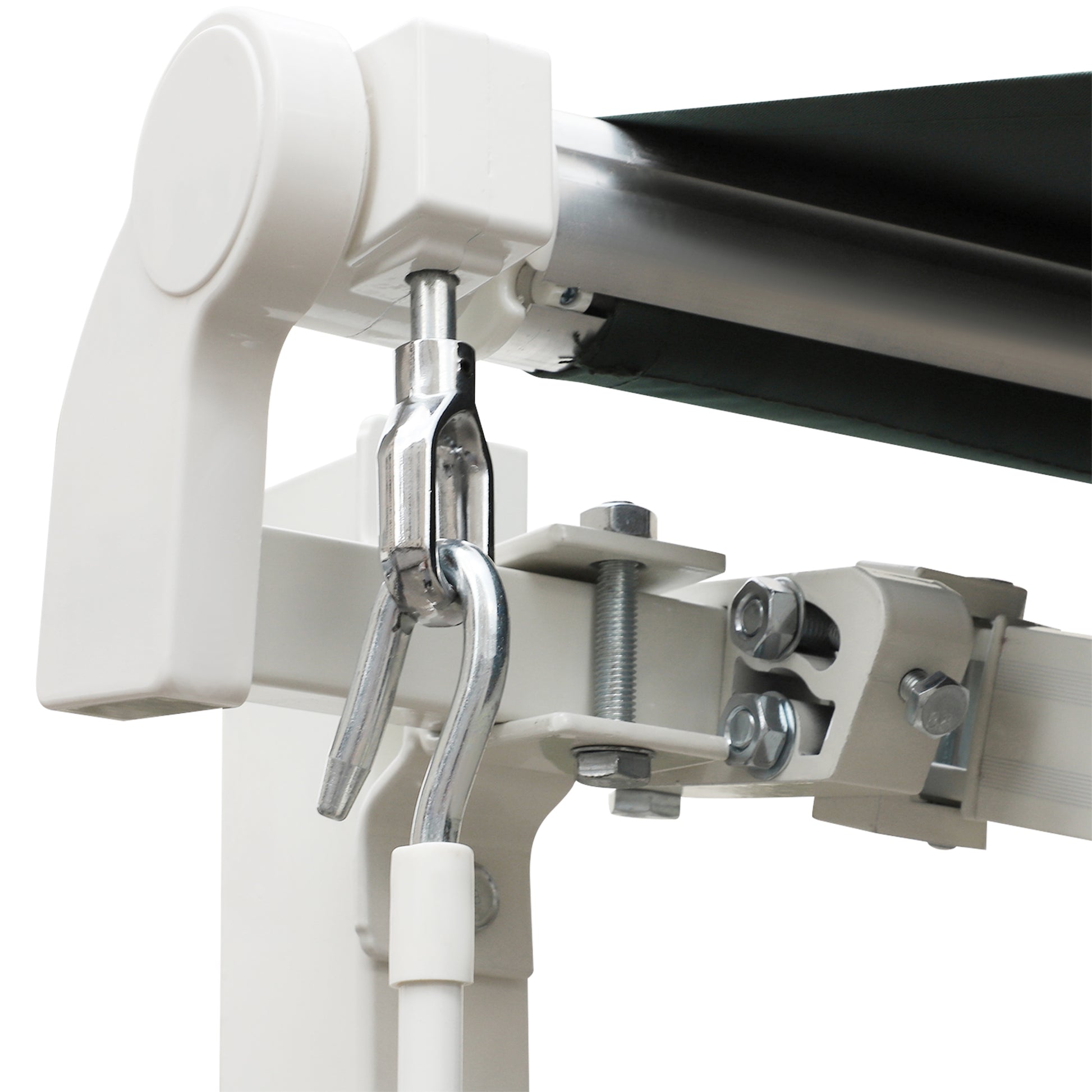 Outsunny 10' X 8' Retractable Awning, Patio Awnings, Sunshade Shelter W Manual Crank Handle, Uv & Water Resistant Fabric And Aluminum Frame For Deck, Balcony, Yard, Green Green Aluminum