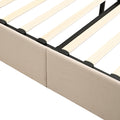 Queen Size Upholstered Platform Bed With A Hydraulic Storage System Beige Old Sku: Lp000211Aaa Beige Upholstered
