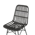 Sawtelle Chair Grey Rattan Metal