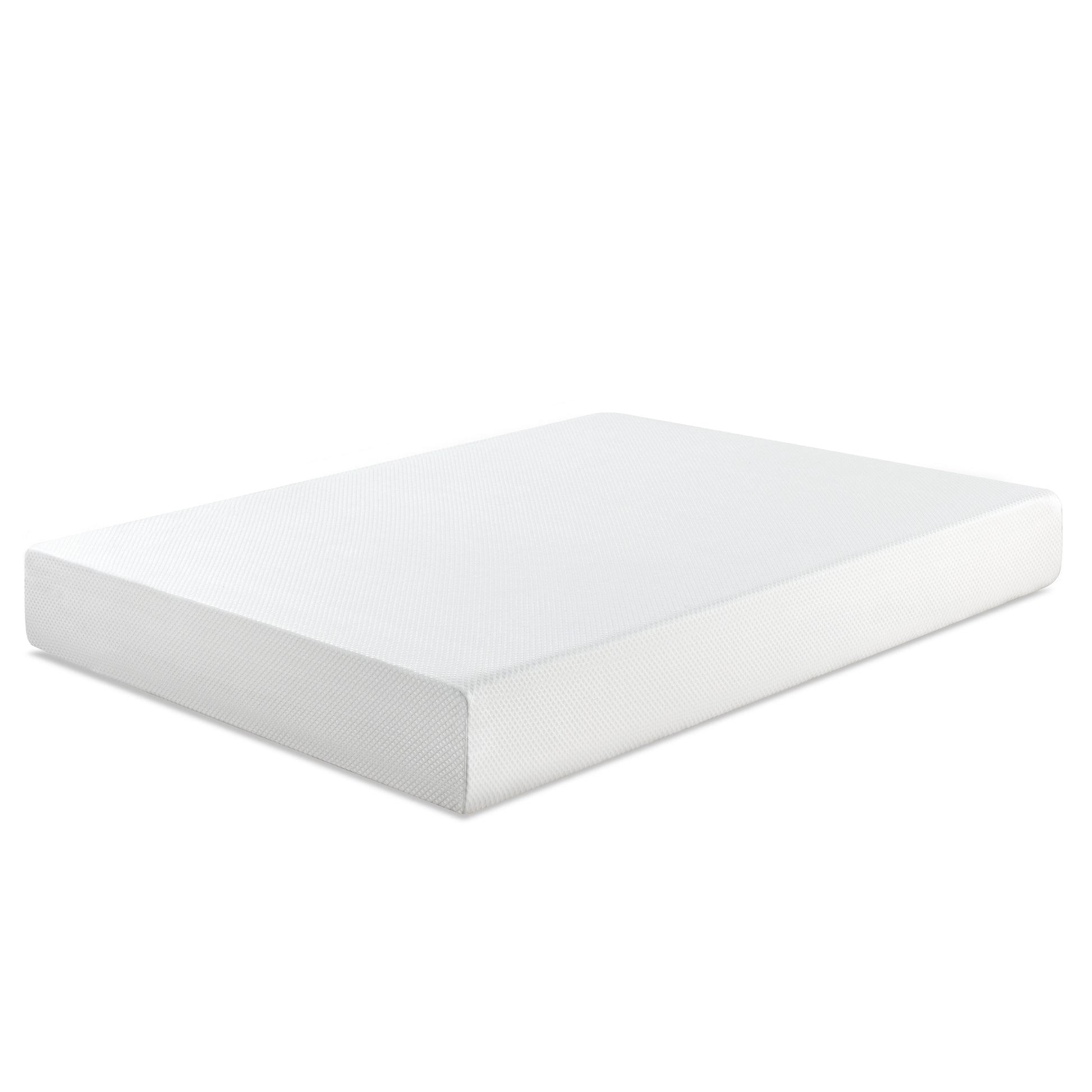 Twin 8" Mf Gel Memory Foam & Green Tea Mattress White Foam Foam Twin