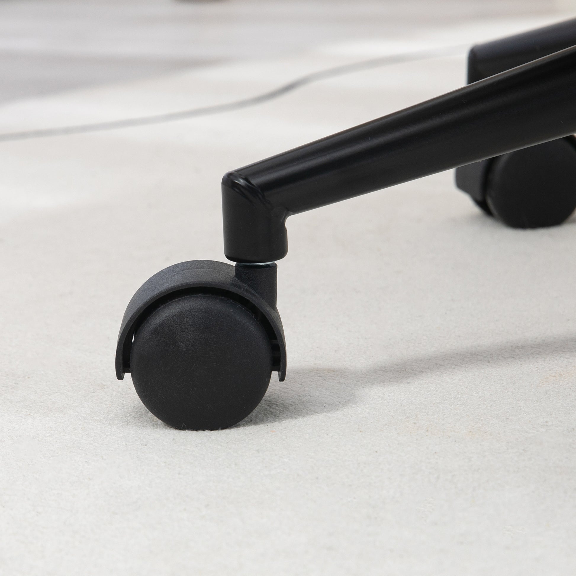 Homcom Pu Leather Office Chair, Office Desk Chair, Task Computer Chair With Swivel Wheels, Adjustable Height, Double Tier Padded, Beige Beige Faux Leather