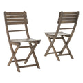 Positano 4 Piece Foldable Chair Grey Acacia Wood