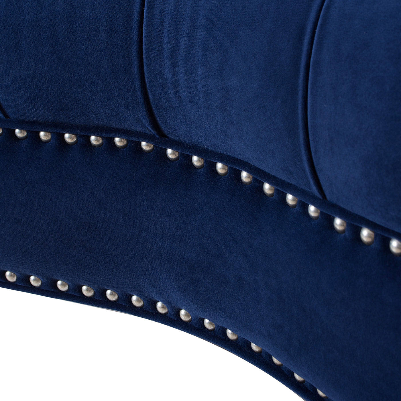 La Rosa Victorian Tufted Upholstered Accent Chair, Navy Blue Velvet Navy Blue Foam Velvet