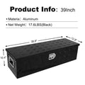 39 Inch Truck Bed Tool Box Aluminum Heavy Duty Trailer Tool Box For Pickup Truck Bed Rv Toolbox With Handle And Lock Black Black Aluminium