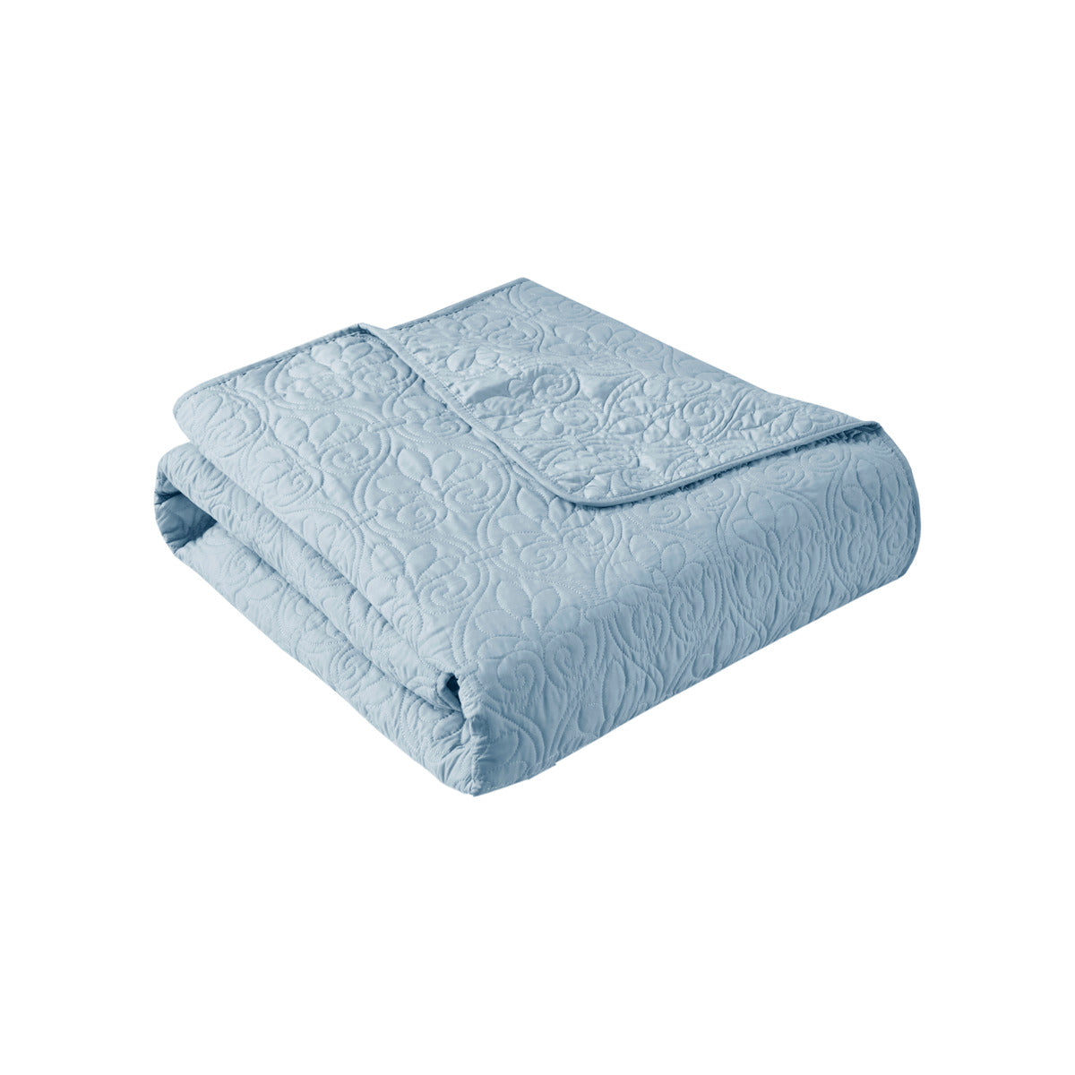 Oversized Quilted Throw Blue 60X70" Blue Cotton