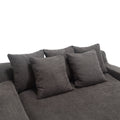 Coolmore Chenille 2 Seater Lazy Sofa With 5 Back Pillows,Comfy Sofa Deep Seat Couch For Living Room,Club Gray Gray Foam Chenille 2 Seat