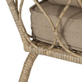 Bruce Seat Brown Pe Rattan Iron Waterproof Fabric