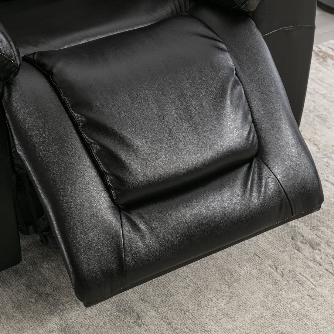 Home Theater Recliner Set Manual Recliner Chair With Wide Armrest, Two Built In Cup Holders For Living Room,Bedroom, Black Old Sku:Sg000760Aab Black Foam Pu Leather