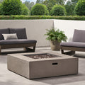 50 000 Btu Square Mgo Fire Table Tank Outside Light Grey Magnesium Oxide
