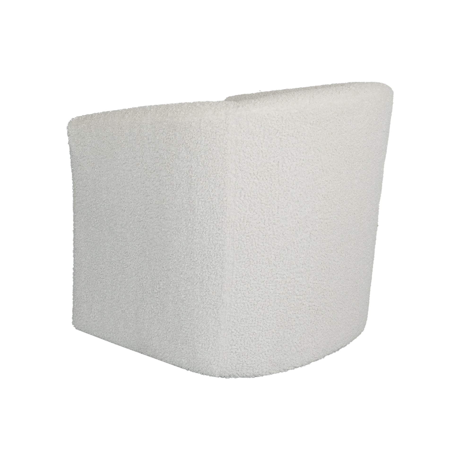 Teddy Velvet Swivel Chair, White, No Installation Required White Teddy