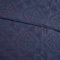 3 Piece Reversible Bedspread Set Navy Full Queen Queen Navy Polyester
