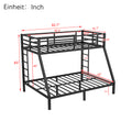 Metal Twin Xl Over Queen Bunk Bed For Teens And Adults,Space Saving Noise Reduced No Box Spring Needed Expect Arrive Date 2024 7 17 Twin Xl Black Metal