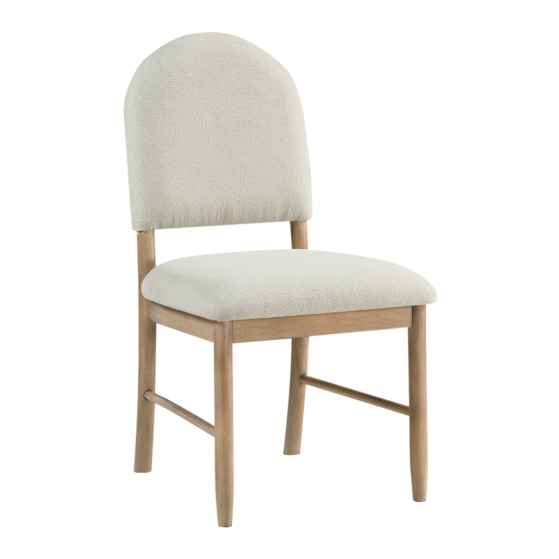 Natural Finish Dining Side Chairs Set Of 2, Beige Fabric Upholstered Seat Back Classic Luxury Dining Room Furniture Beige Dining Room Classic Set Of 2 Wood