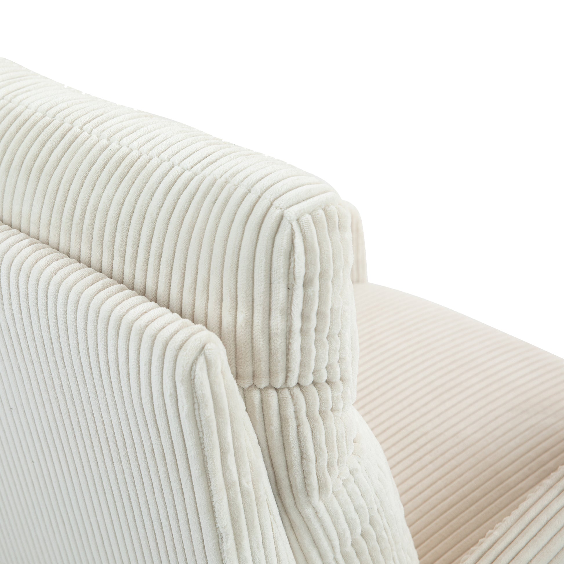 Jiada Upholstered Swivel Glider.Flannel Fabric.Rocking Chair For Nursery In Beige.Modern Style One Left Bag Beige Primary Living Space Foam Fabric Metal