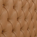 Brooklyn King Tufted Panel Bed Headboard And Footboard Set, Caramel Tan Brown Faux Leather Box Spring Required King Tan Brown Wood Foam Faux Leather Faux Leather