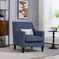Coolmore Modern Accent Chair,Upholstered Armchair With Scooped Arms For Bedroom,Apartment,Studio,Office,Waiting Room Blue Corduroy Blue Primary Living Space Foam Corduroy