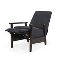 24.75'' Wide Wood Hand Manual Club Recliner Charcoal Fabric