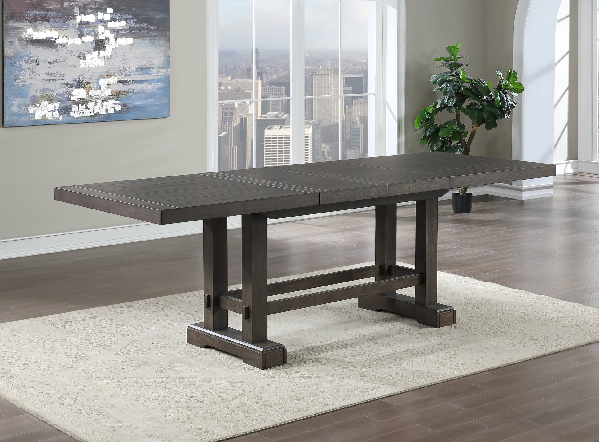 Napa Counter Table Dark Brown Dark Brown Wood