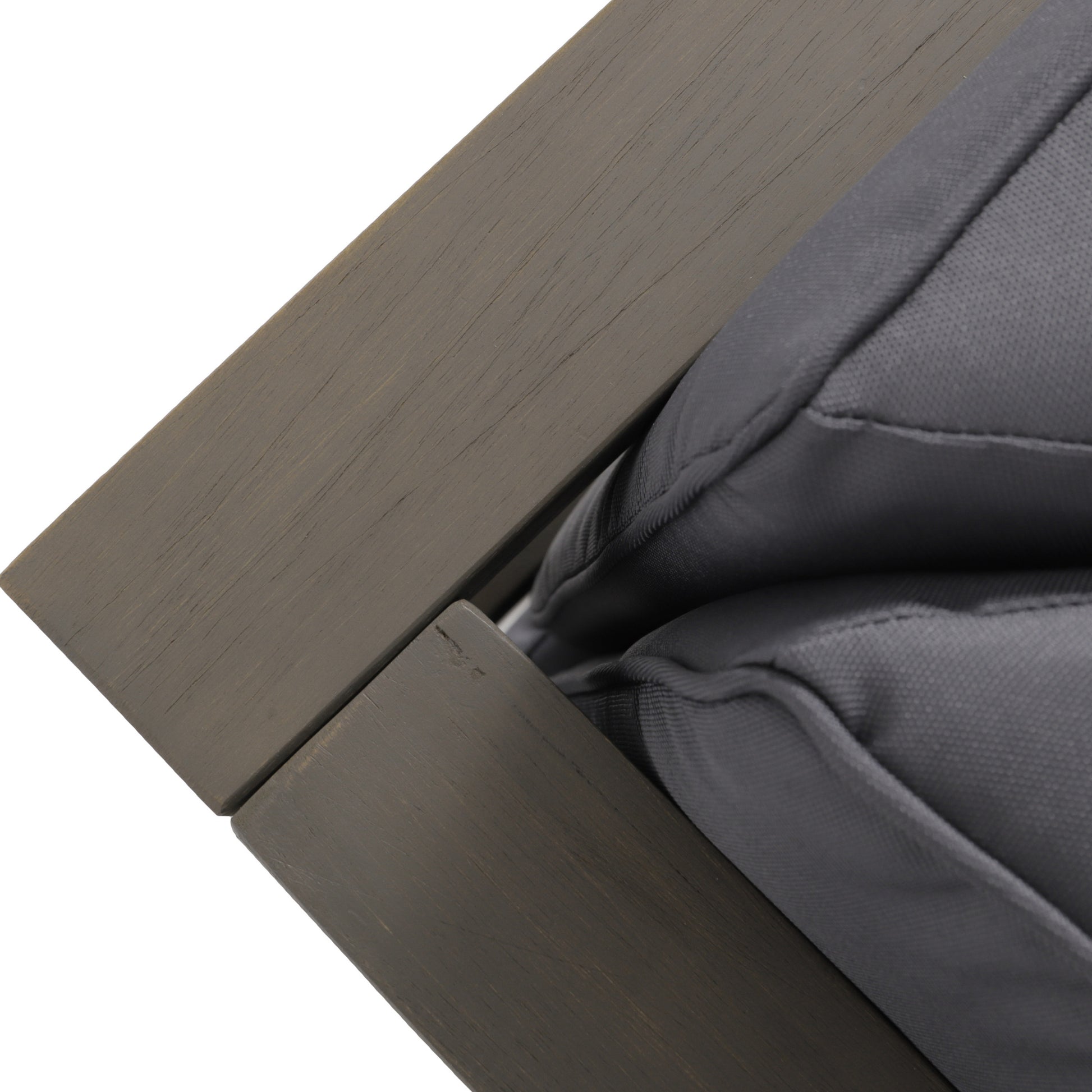 Brava X Back Right Corner Bench Of Set 2 Dark Grey Acacia Wood