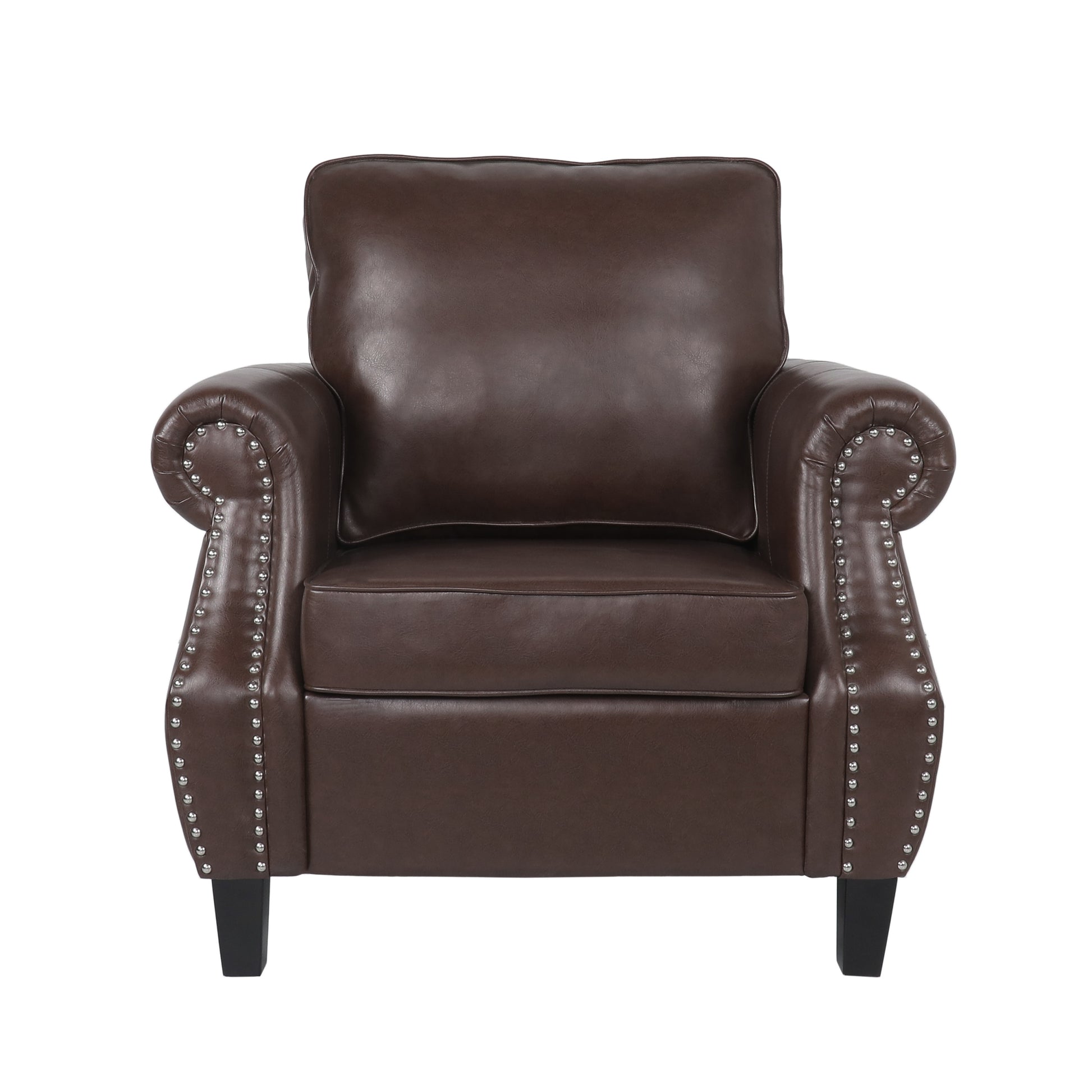 Club Chair Dark Brown Pu