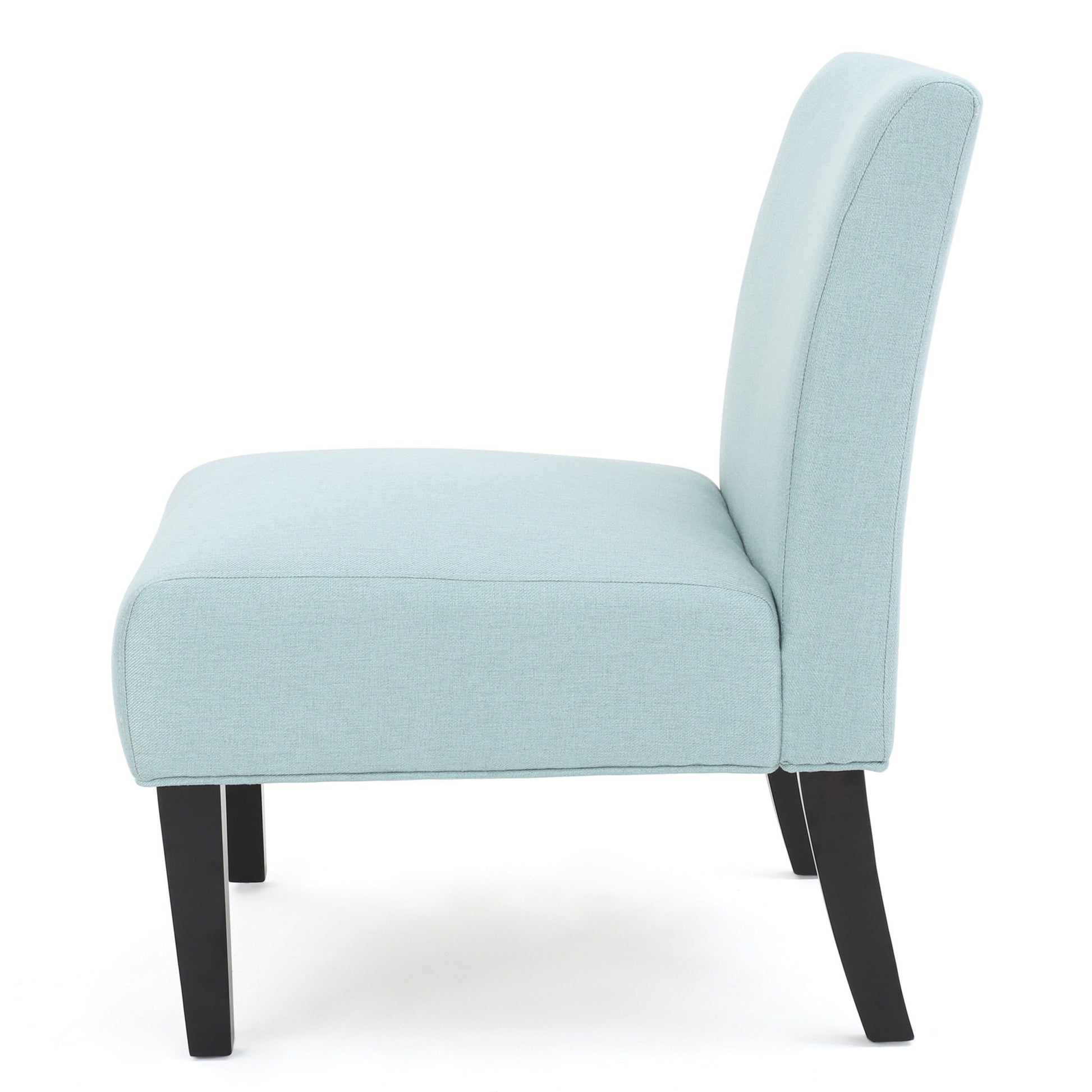 Accent Chair Light Blue Fabric