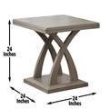 Jocelyn End Table Gray Gray Wood