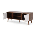 Tv Stand White Walnut 40 49 Inches Wood